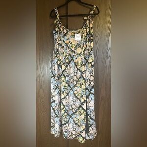 American Eagle Corset tie strap floral mini dress